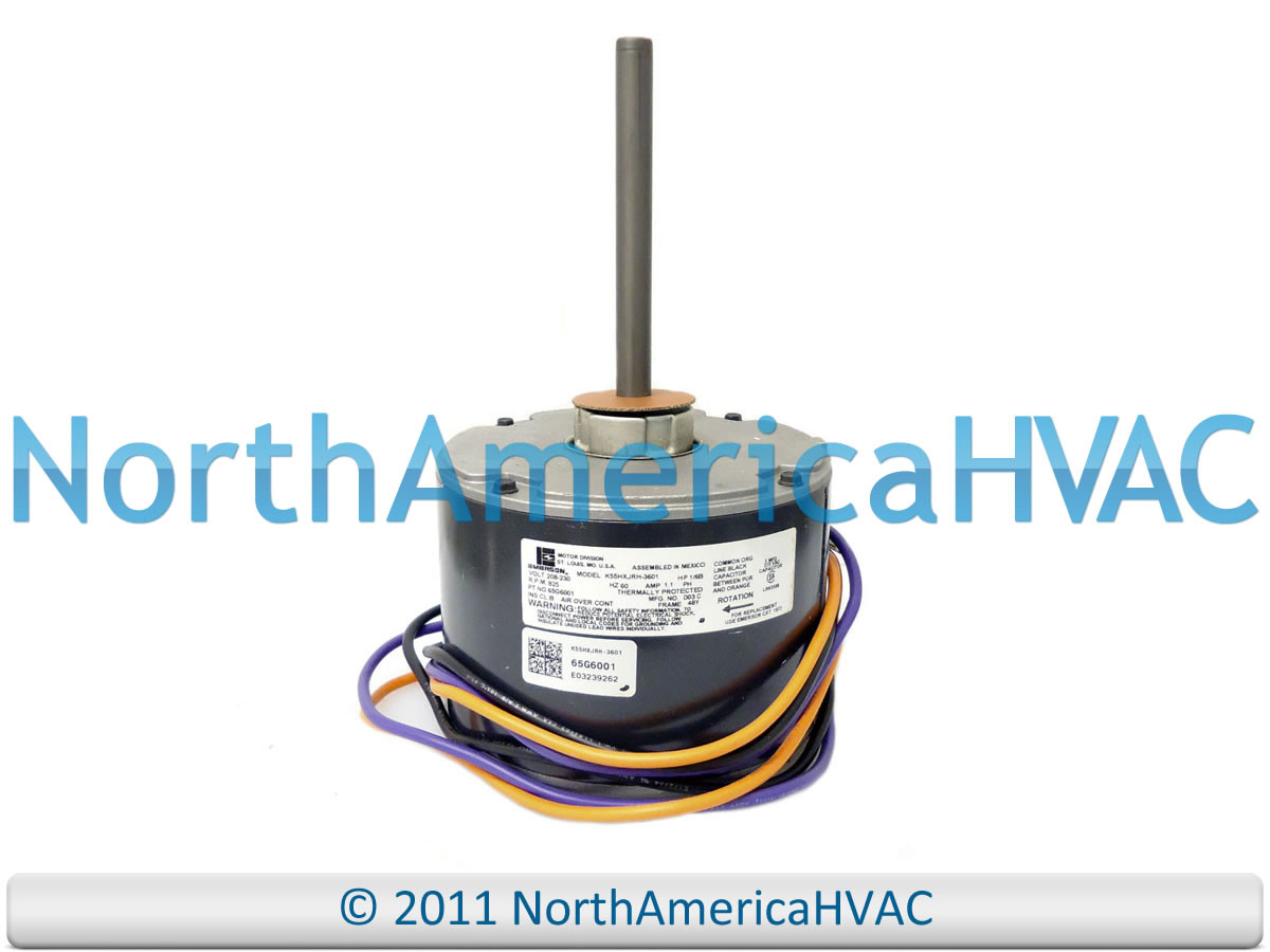 OEM Condenser Fan Motor 1/6 HP 230 V Replaces Emerson K55HXJRH3601